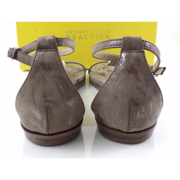 Women's Kenneth Cole Reaction Bon Net T3 Beaded T-Strap Sandals Taupe Size 8.5 - Picture 8 of 10